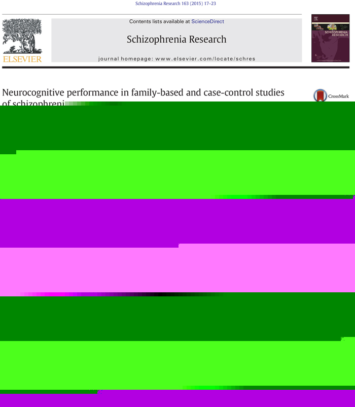 neurocognitive performance in family